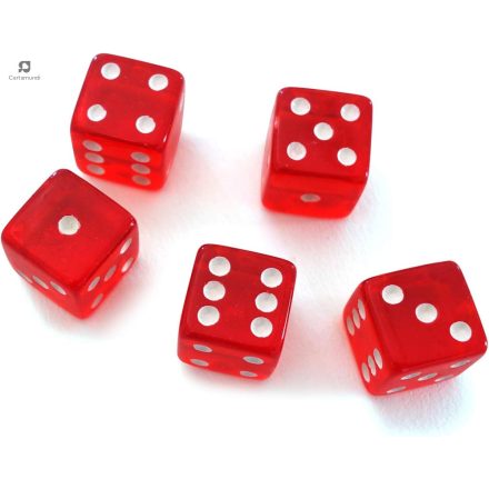 Prémium dobókocka 6 db, műanyag dobozban (Las Vegas kaszinó minőség!)