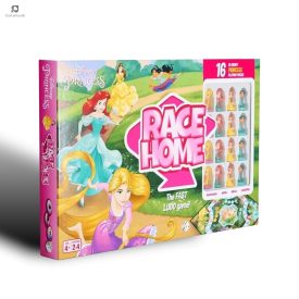   Disney hercegnők - Ki nevet a végén?? - Disney princess Race Home (16 db műanyag figurával)