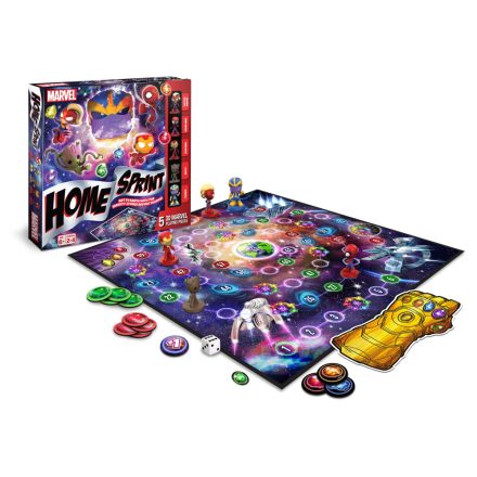 MARVEL - Irány a föld! társasjáték, műanyag figurákkal - MARVEL Home sprint 