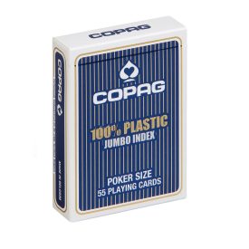   COPAG PKJ kék, 2 nagy indexes 100% plasztik póker - COPAG 100% plastic,  jumbo index
