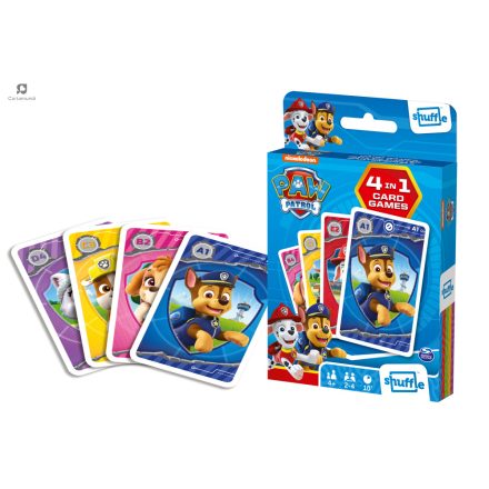 Paw Patrol 4 az 1-ben kártya játék - 4 in 1 card games