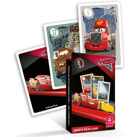 Verdák 3. MINI Fekete Péter és memória kártya - Cars pairs and memo game 