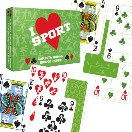 I LOVE SPORT, dupla römi kártya, 110 lap - CANASTA rummy bridge poker