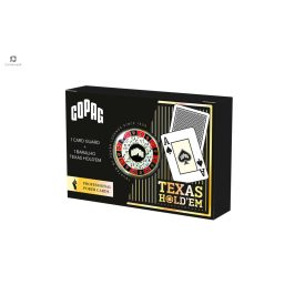   COPAG Texas Hold’em Black + dealer, 2 nagy indexes 100% plasztik póker kártya